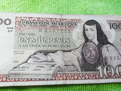 El ridículo valor del billete de Sor Juana de 1 mil pesos en la actualidad