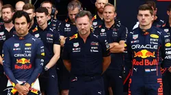 Pérez, Horner y Verstappen ofrecen un minuto de silencio.