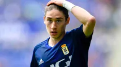 Marcelo Flores en su primera temporada con Real Oviedo.