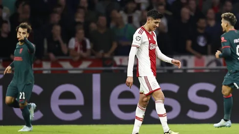 AMSTERDAM – (LR) Mo Salah of Liverpool FC celebrates the 0-1, Edson Alvarez of Ajax during the UEFA Champions League Gro