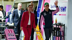 Claudia Sheinbaum y Sergio Pérez en un evento del Gran Premio de México 2019.