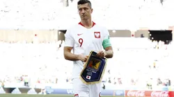 Robert Lewandowski en la Copa del Mundo Rusia 2018.