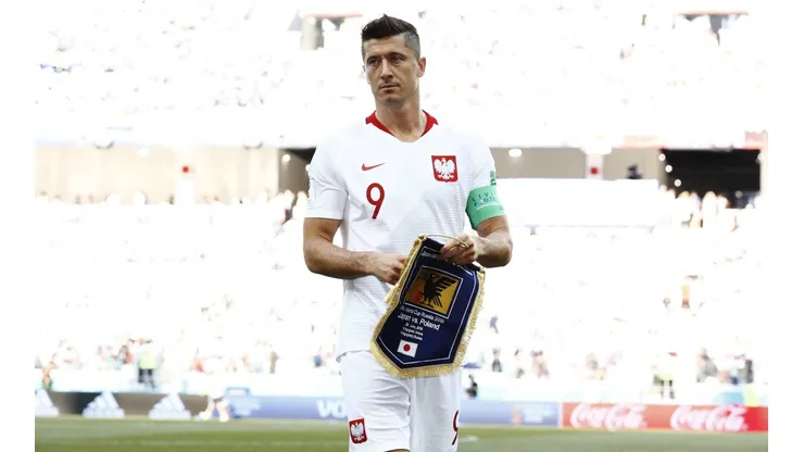 Robert Lewandowski en la Copa del Mundo Rusia 2018.