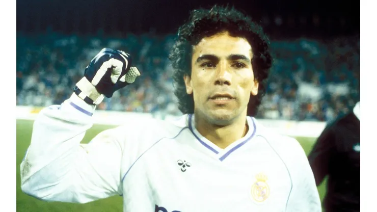 Hugo Sánchez con el Real Madrid en la temporada 1987-88.