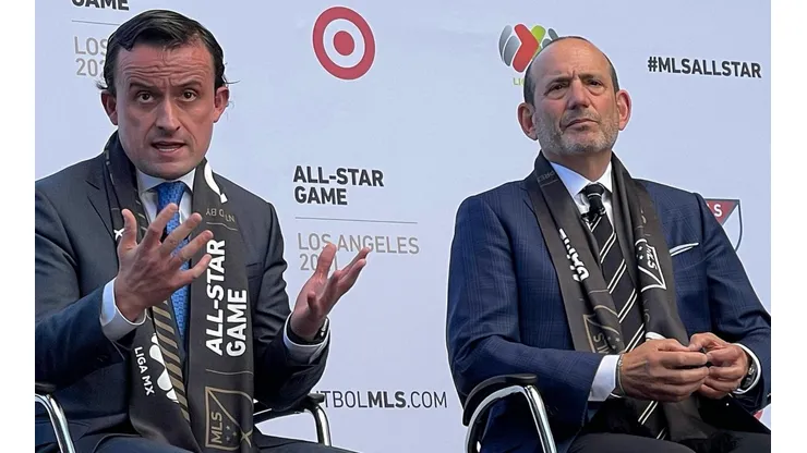 Mikel Arriola, presidente de la Liga MX, y Don Garber, comisionado de la MLS.