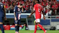 SL Benfica v Paris Saint-Germain: Group H - UEFA Champions League Lionel Messi of Paris Saint-Germain (L) reacts during