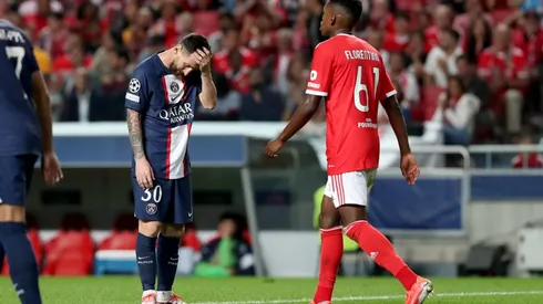 SL Benfica v Paris Saint-Germain: Group H - UEFA Champions League Lionel Messi of Paris Saint-Germain (L) reacts during