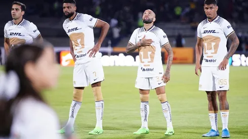 Adrián Aldrete, Diogo de Oliveira, Dani Alves y José Luis Caicedo en el Apertura 2022.