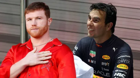 Saúl Álvarez felicitó a Sergio Pérez.