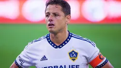 Chicharito Hernández en partido de la temporada 2022 de la MLS con el Galaxy.