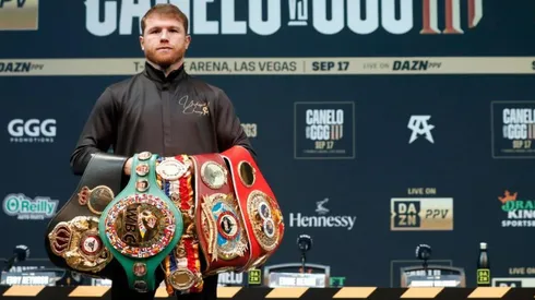 Así fue el gesto amenazante de Canelo contra Golovkin.