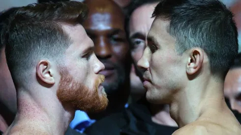 Así fue el fuerte cara a cara entre Canelo y Golovkin.