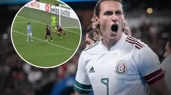 Santi Giménez se estrena como goleador a nivel UEFA.