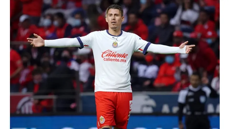 Calderón, incrédulo por su gol anulado.