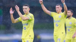 Álvaro Fidalgo y Federico Viñas tras la victoria contra Cruz Azul.