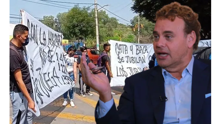 Faitelson carga contra aficionados de Cruz Azul.