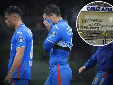 FOTOS: Pintadas contra los jugadores en las instalaciones de Cruz Azul