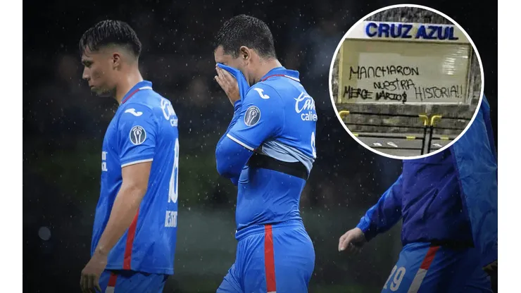 Pintadas contra los jugadores en las instalaciones de Cruz Azul