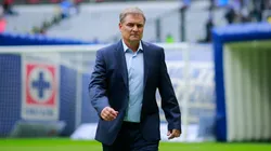 CIUDAD DE MEXICO, MEXICO - AGOSTO 14: Diego Aguirre, Director Tecnico del Cruz Azul durante el juego de la jornada 8 del Torneo Apertura 2022 de la Liga BBVA MX en el Estadio Azteca el 14 de Agosto de 2022 en la Ciudad de Mexico, Mexico. (Foto: Mauricio Salas/JAM MEDIA)