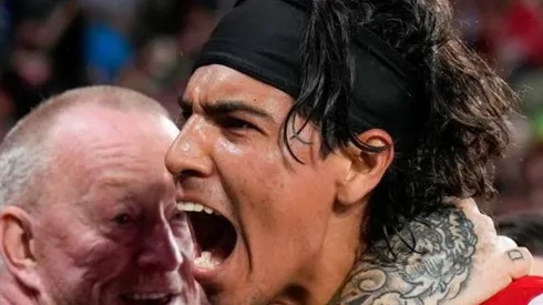La euforia de Éric Gutiérrez tras conseguir su dramático gol.