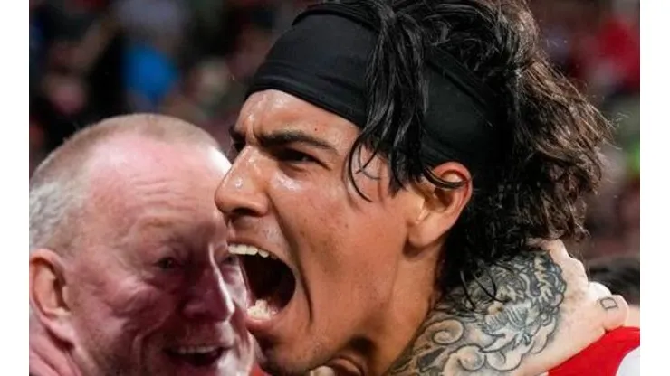 La euforia de Éric Gutiérrez tras conseguir su dramático gol.