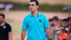 Rafa Márquez en la primera eliminatoria de la Copa Cataunya con el Barça B.