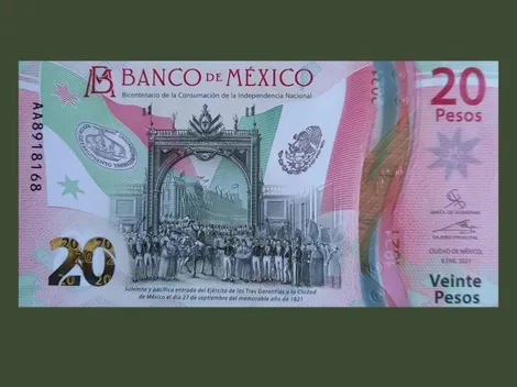 ¿Cuánto vale un billete de 20 pesos nuevo en México?