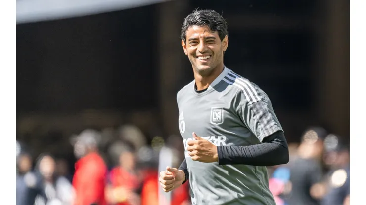 LOS ANGELES, CA - FEBRUARY 26: Carlos Vela #10 of Los Angeles FC during the match against Colorado Rapids at Banc of California Stadium in Los Angeles, California on February 26, 2022. Los Angeles FC won the match 3-0 (Photo by Shaun Clark/Getty Images) *** Local Caption *** Carlos Vela-Not Released (NR)