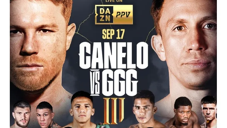 Se confirmó la cartelera completa de Canelo Álvarez vs. Gennady Golovkin.