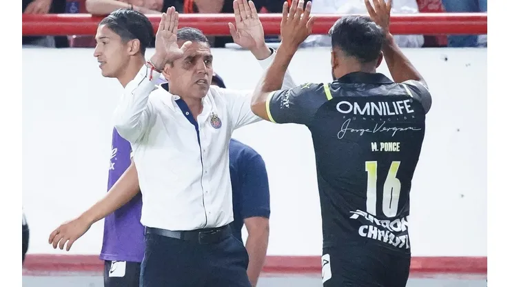 Miguel Ponce festeja su gol en el Clausura 2022.