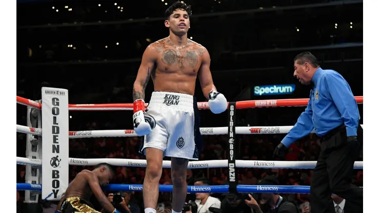 Ryan García mandó a la lona a Fortuna con un golpe que perfeccionó junto a Canelo Álvarez