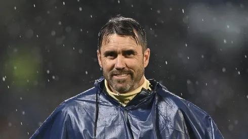 Eduardo Coudet en el Estadio Olímpico Universitario.