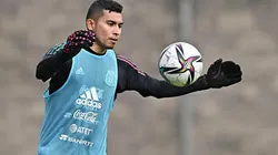 Ciudad de Mexico a 6 de Octubre de 2021. Orbelín Pineda durante el entrenamiento de la selección nacional de fútbol de Mexico en las instalaciones del centro de Alto rendimiento de la Federación mexicana de fútbol, previo al partido de las eliminatorias rumbo al mundial de Qatar 2022.Foto/ Imago7/ Etzel Espinosa