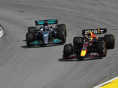 Video: Russell chocó a Checo y lo sacó del GP