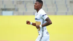 Ciudad de Mexico, 22 de agosto de 2021. Washington Corozo (medio), durante el partido de la jornada 6 del torneo Grita Mexico Apertura 2021 de la Liga BBVA MX, entre los Pumas de la UNAM y el Club Puebla, celebrado en el Estadio Olímpico Universitario. Foto: Imago7/Eloisa Sánchez