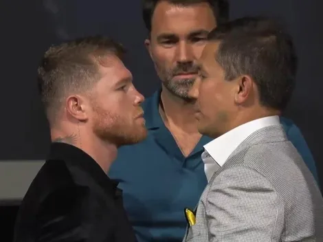 Así fue el primer cara a cara entre Canelo Álvarez y Gennady Golovkin