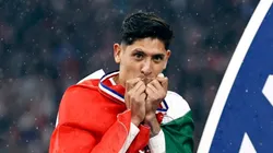 AMSTERDAM - Edson Alvarez of Ajax celebrates winning the 36th Dutch Eredivisie title after the Eredivisie match between Ajax and sc Heerenveen at the Johan Cruijff ArenA on May 11, 2022 in Amsterdam, Netherlands. ANP MAURICE VAN STEEN (Photo by ANP via Getty Images)