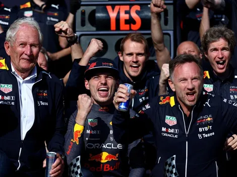 ¿Y Checo Pérez? La foto del festejo de Verstappen sin el mexicano