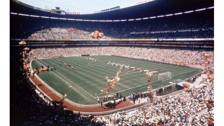 El estadio Azteca en el Mundial de 1970.