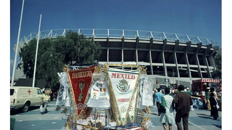 El estadio Azteca en el mundial de 1970.