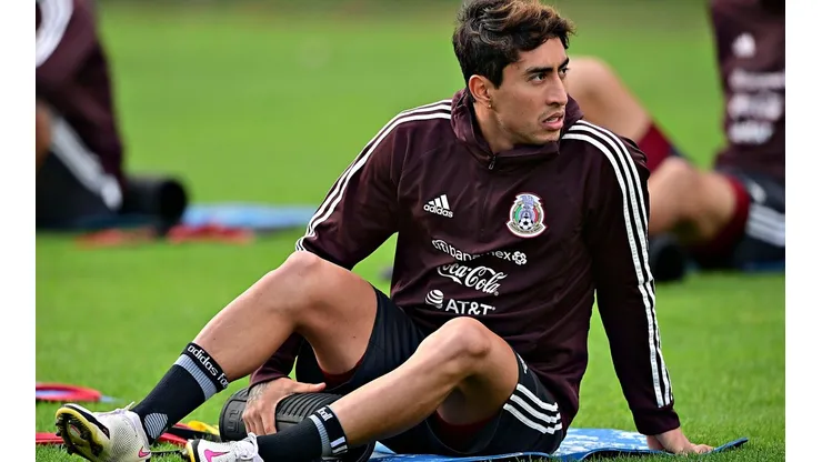 Govea en un entrenamiento con la Selección Mexicana.