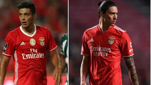 Raúl Jiménez y Darwin Núñez en el Benfica