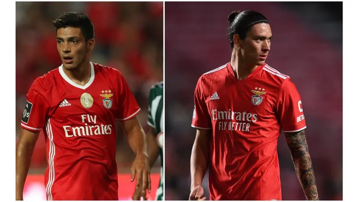 Raúl Jiménez y Darwin Núñez en el Benfica
