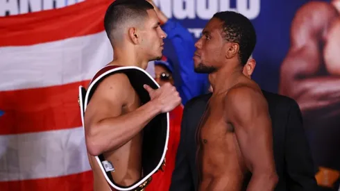 Edgar Berlgan enfrente a Angulo por el Título NABO AMB Súper Mediano OMB.