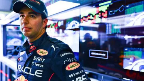 Sergio Pérez en el día de prácticas libres del Gran Premio de Azerbaiyán.