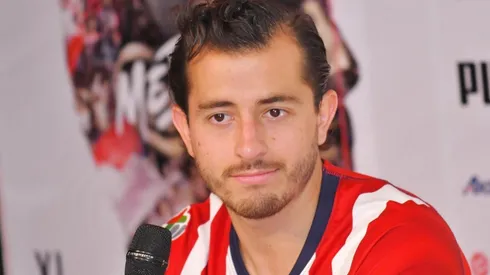 Alan Mozo en su presentación como refuerzo de Chivas.