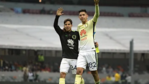 Diego Lainez y Edson Álvarez con América en el torneo Clausura 2017.