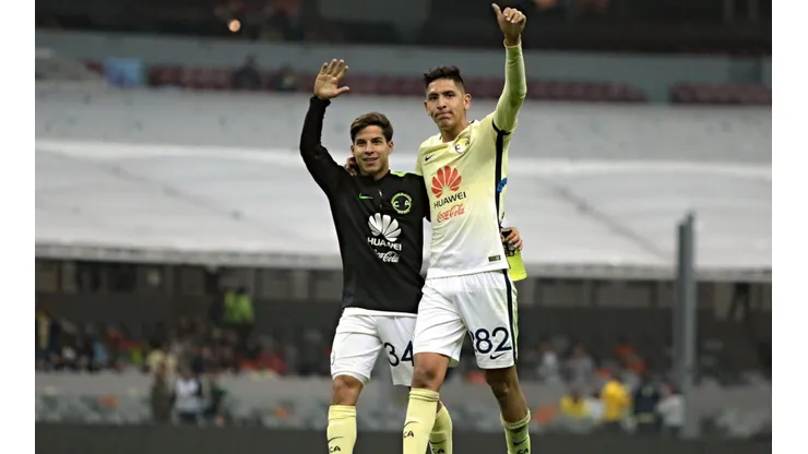Diego Lainez y Edson Álvarez con América en el torneo Clausura 2017.