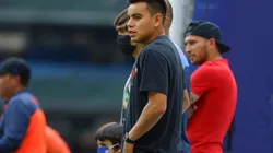 Carlos Rodríguez previo a un partido de Cruz Azul en el torneo Clausura 2022.