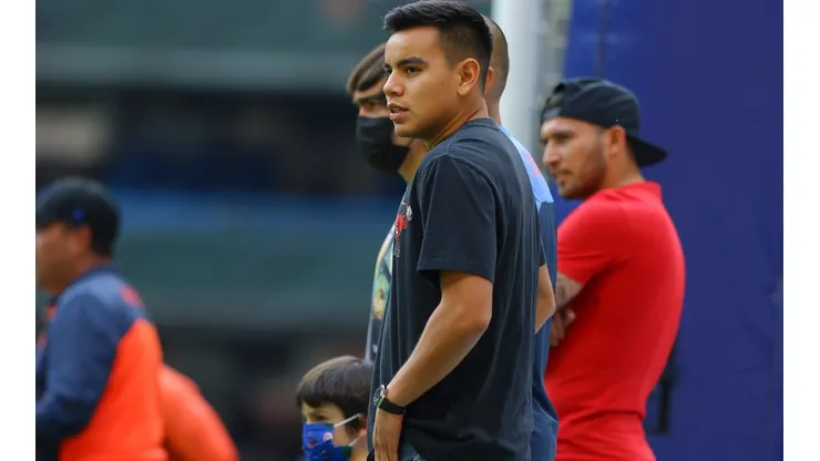 Carlos Rodríguez previo a un partido de Cruz Azul en el torneo Clausura 2022.